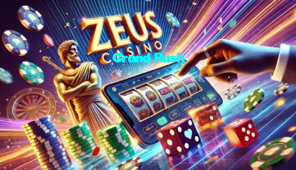 Grand Rush casino presented on mobile device in Pakistan with slots and live games